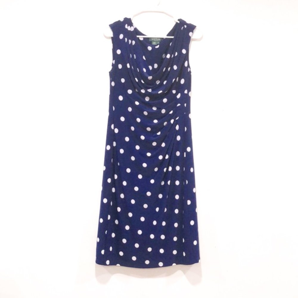 Deep purple/blue RL dress with white polkadots 💙
